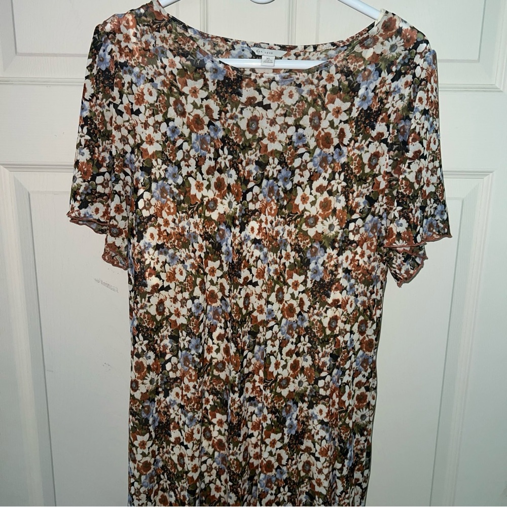 Est. 1946 fall Floral Asymmetrical Dress XL